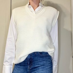 Missguided cream sweater vest